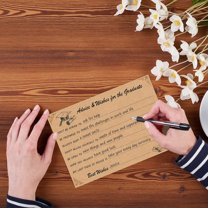 Graduation Advice Cards - 50-Pack Graduate Party Supplies 2026 Advice for the Graduate Decorations Party Favors Table Games Personalized Graduations Cards