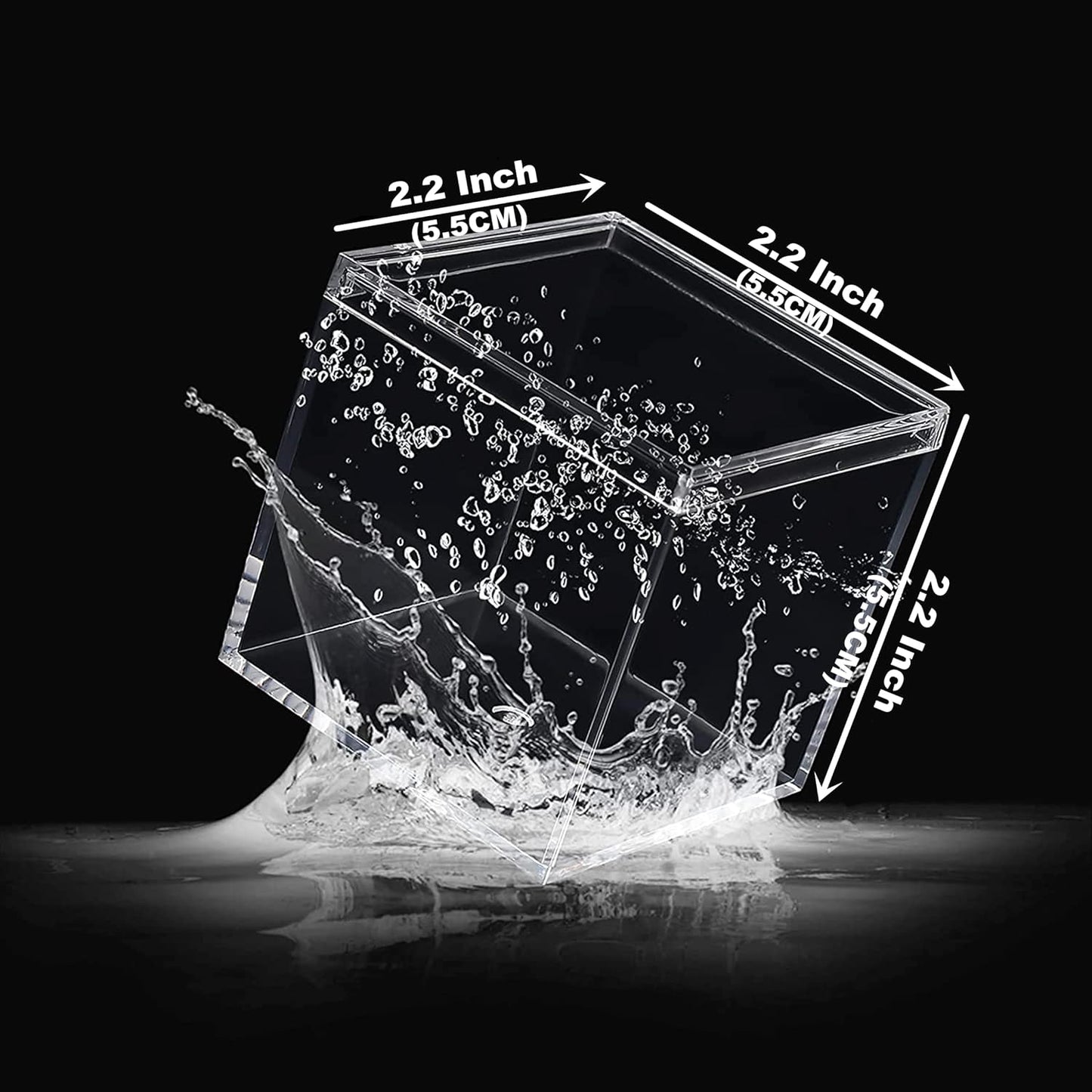 KissYou Acrylic Box Clear Boxes with Lid 12 Packs Small Candy Box Display Square Cube Wedding Graduation Party Decorations Jewlry Gift Box