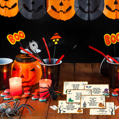 Halloween Treasure Hunt Clues - Witch Scavenger Hunt Games - Outdoor Indoor Riddles - Fall Party Games for Adults - Halloween Party Activities & Decorations (21 Pack)-01
