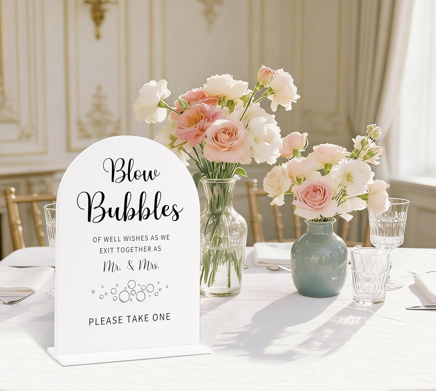 Sign Our Bible Wedding Sign, White Acrylic Wedding Guest Book Sign, Bridal Shower Decor, Elegant Arch Acrylic Table Top Signs for Reception Marriage Engagement Party Decorations