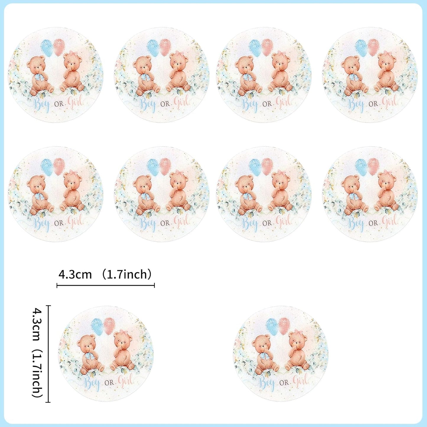 36Pcs Blue Baby Bear Cupcake Toppers Balloon Teddy Bears Cupcake Picks for Blue Baby Shower Gender Reveal Boys Bearly Birthday Cupcake Decorations We Can Bearly Wait Party Decorations Supplies