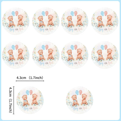 36Pcs Blue Baby Bear Cupcake Toppers Balloon Teddy Bears Cupcake Picks for Blue Baby Shower Gender Reveal Boys Bearly Birthday Cupcake Decorations We Can Bearly Wait Party Decorations Supplies