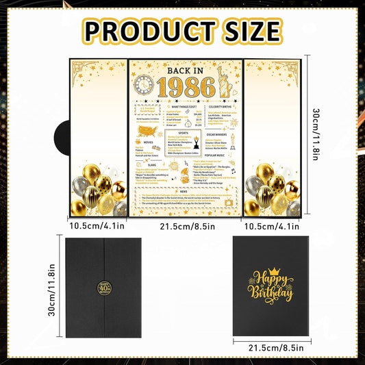 Black Gold 50th Birthday Decorations, Back in 1976 Happy 50th Birthday Guest Book for Men Women, Jumbo Signature Card for 50 Year Old Gifts, Cheers to 50 Years Party Favors