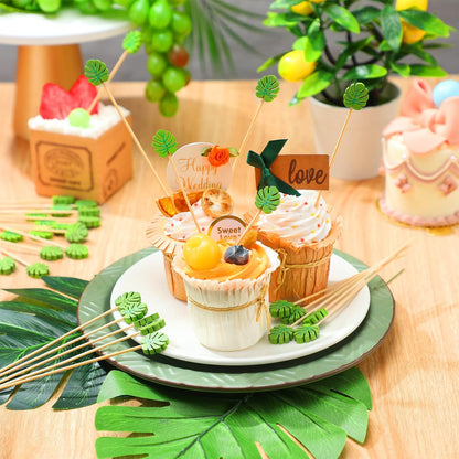 WILLBOND 200 Pcs Tulip Cocktail Picks Long Toothpicks for Appetizers Summer Cocktail Skewers Disposable Fancy Bamboo Food Sticks for Summer Spring Holiday Birthday Party Decoration