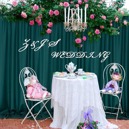 MEETSKY Black Backdrop Curtains for Parties - 10ft x 8ft Party Photo Background Curtain Rod Pocket Fabric Drapes Panels for Boys Birthday Holiday Home Halloween Decoration, 5ft x 8ft, 2 Panels