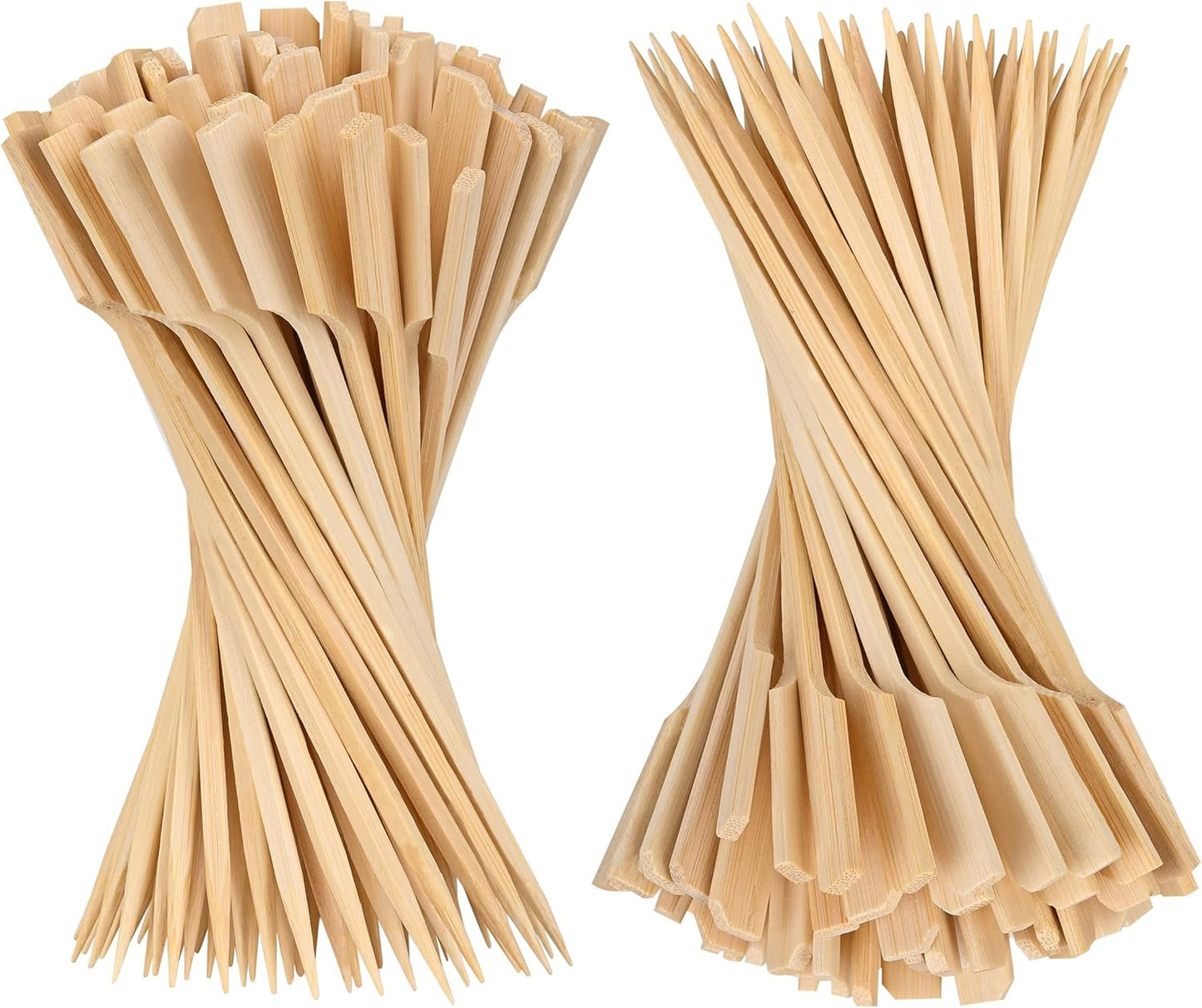 4.7 Inch Bamboo Skewers, 300 PCS Bamboo Paddle Wood Picks, Toothpicks for Appetizers, Cocktail Picks for Drinks, Food Picks, BBQ, Sandwich, Barbecue Snacks.