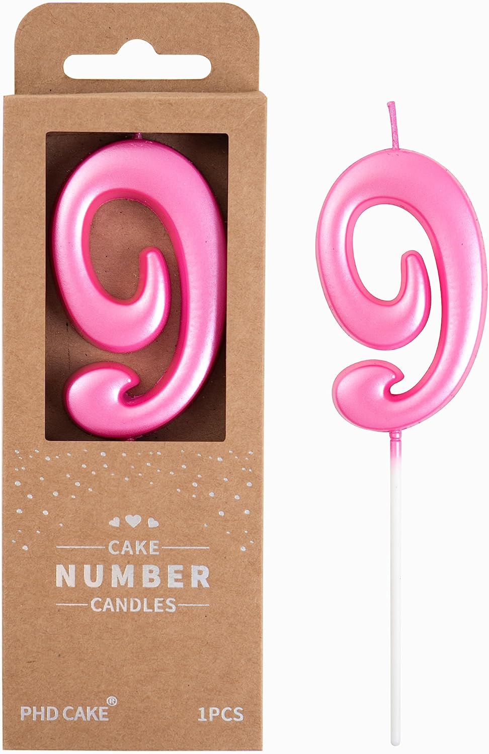 PHD CAKE 2.76 Inch Elegant Gold 1 Number Birthday Candles, Gold Number Candles, Cake Number Candles, Party Celebration