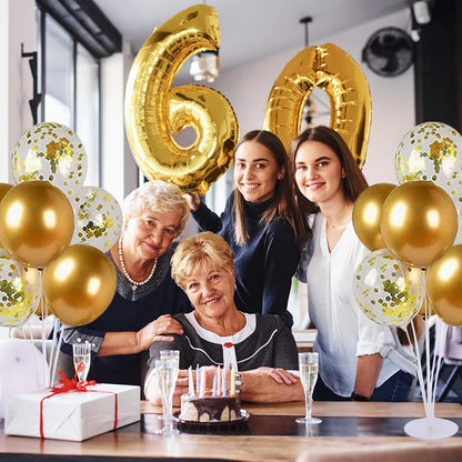 Balloon Stand Kit For Table - 4 Sets Balloon Sticks with Base For Birthday Graduation Party Decorations