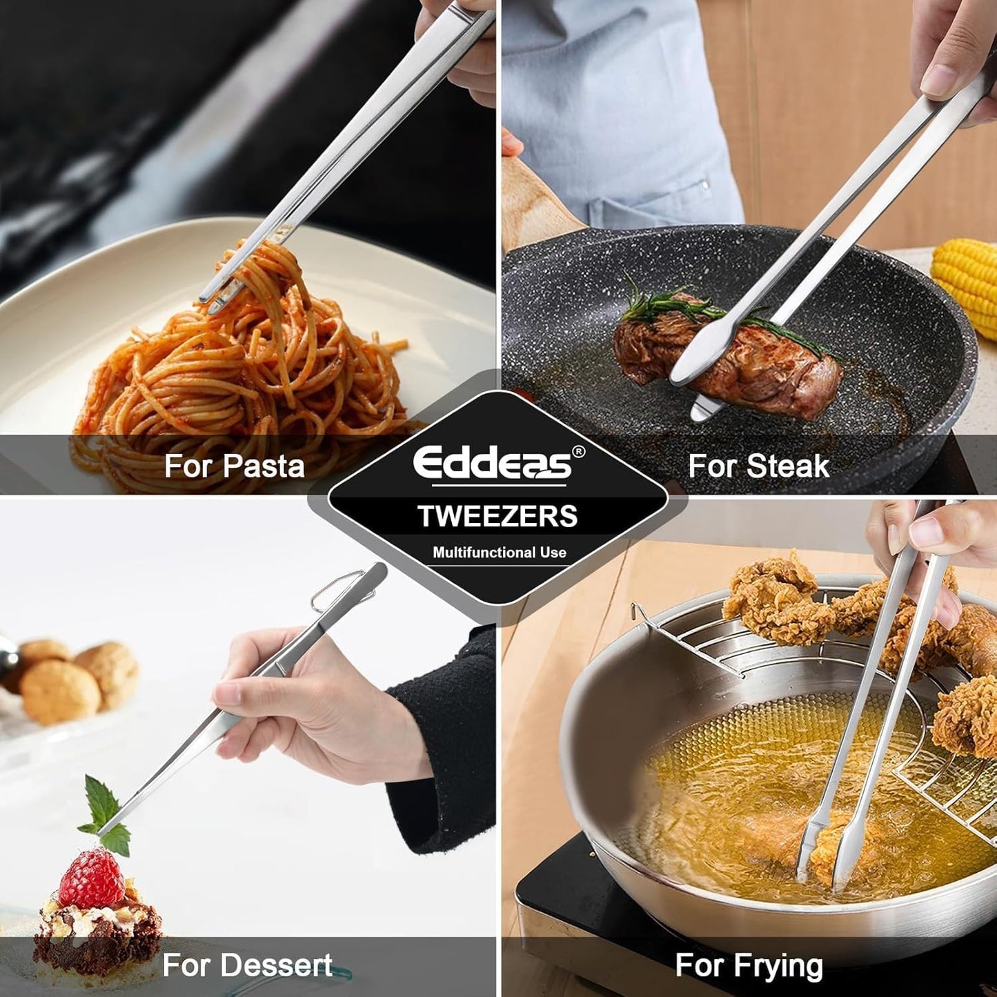 EDDEAS 12 PCS Small Serving Tongs, 4.3" Mini Gold Tongs, Gold Kitchen Tongs for Serving Food, Coffee Bar, Tea Party, Desserts Party and Ice Bucket