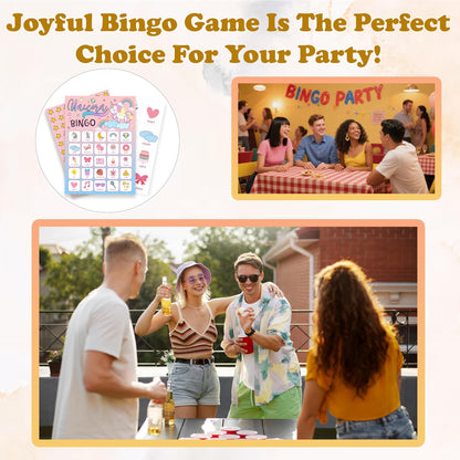 Book Bingo Game, Reading Party Bingo Cards Set, Read Themed Party Games Supplies for Book Lovers, Adults Family Friends Holiday Activities Favors Decorations for 24 Player, 01