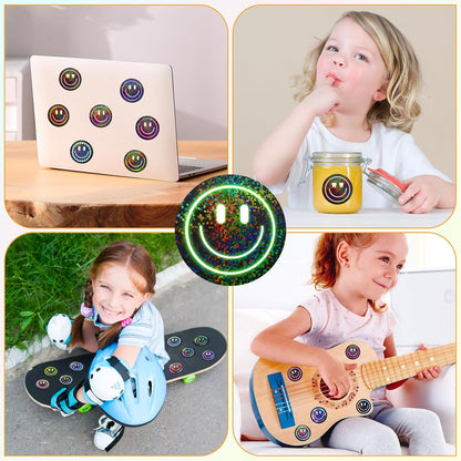 50PCS Smiling Stickers, Cute Water Bottle Stickers for Kids, for Teaching Rewards, Notebooks, Stationery, Luggage, Cartoon PVC Happy Stickers