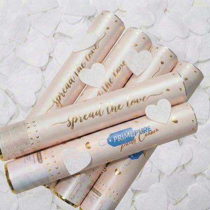 PrimePure Confetti Cannon Party Poppers - Holographic Silver Stars Confetti Popper - 2 Pack - Party Cannon Silver Glitter Star Pop Gun for Birthday, Wedding, Graduation, Celebration, Pranks
