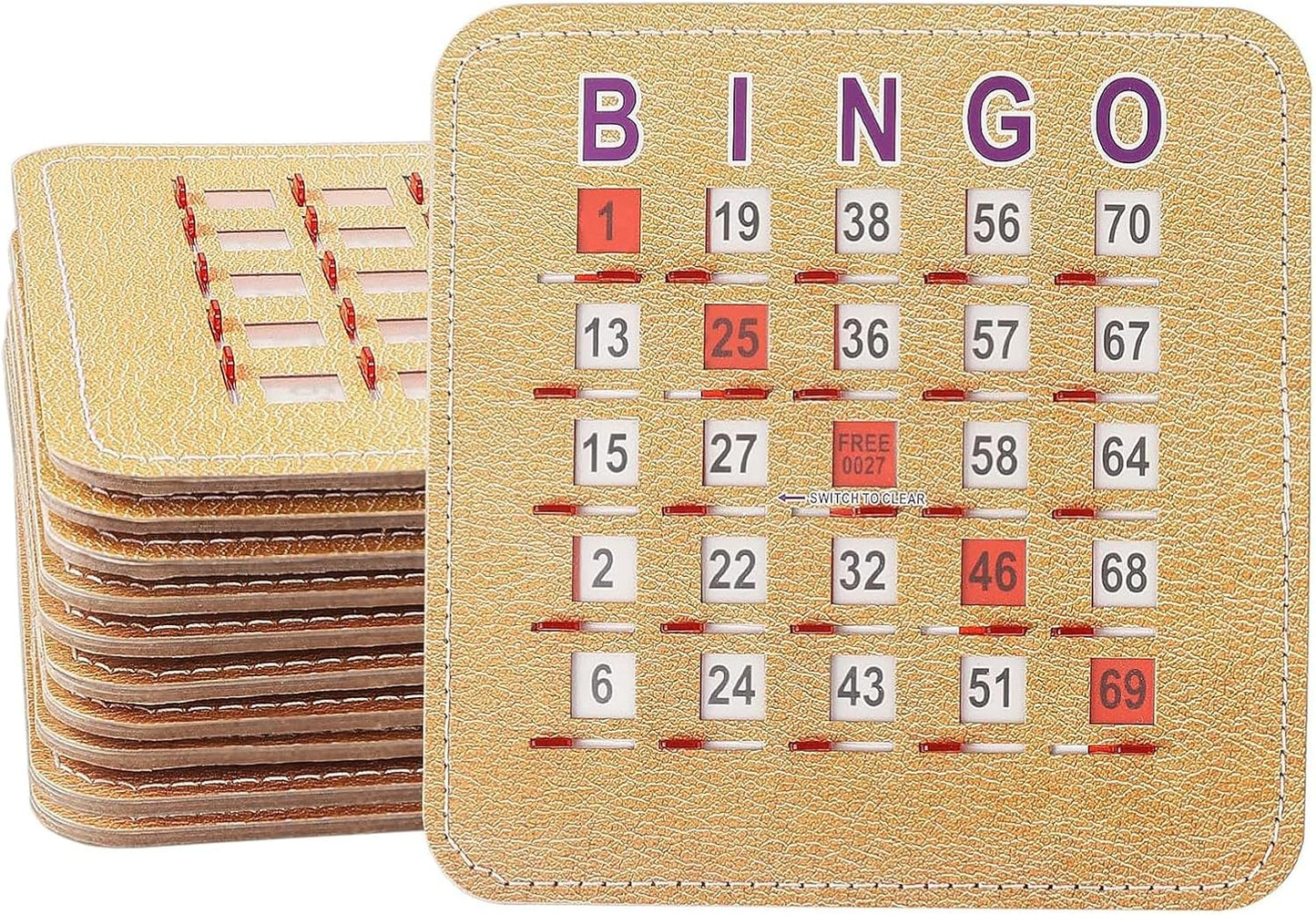 GSE Games & Sports Expert Finger-Tip Bingo Master Board with Sliding Windows, Bingo Cardboard Calling Card