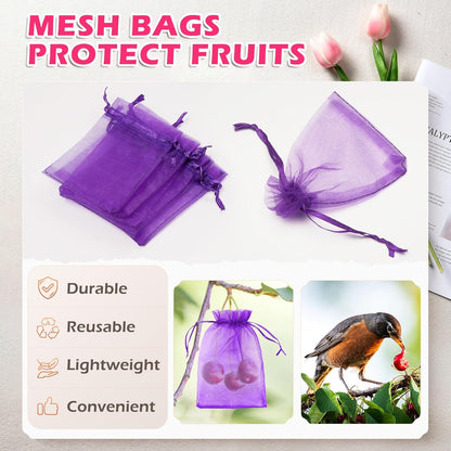 ANZNKU 50PCS White Organza Bags 3x4, Small Gift Bags Bulk for Sachet Jewelry Candy Treat, Mini Mesh Bag Drawstring for Wedding Bridal & Baby Shower, Party Favor Bag for Easter Mothers Day Birthday