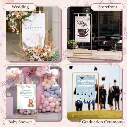 Wedding Welcome Sign Stand, 69" Wedding Sign Holder for Seating Charts ,Welcome to Our Wedding Sign Stand for Event Decor,Welcome Sign Stand for Party to Welcome Guests
