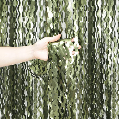 4 Pack Wavy Champagne Gold Metallic Tinsel Foil Fringe Curtains Backdrop - 3.3X6.6ft Foil Fringe Backdrop for Parties | Door Streamers for Birthday | Photo Booth Backdrops Party Decor