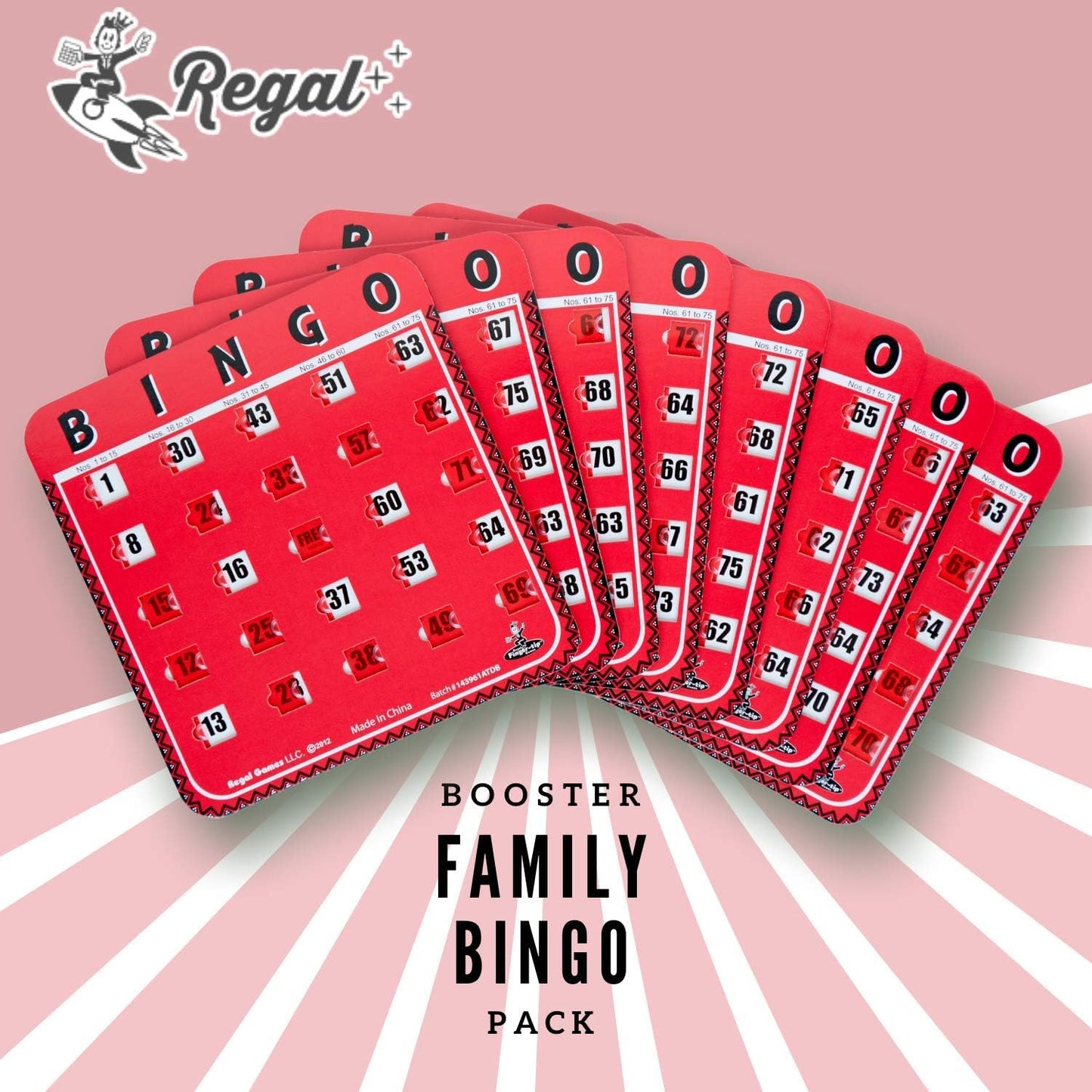 Regal Bingo Bulk Bingo Cards with Sliding Windows - Reusable Large Print Bingo Game Cards for Adults Large Group - 8 Pack, Yellow