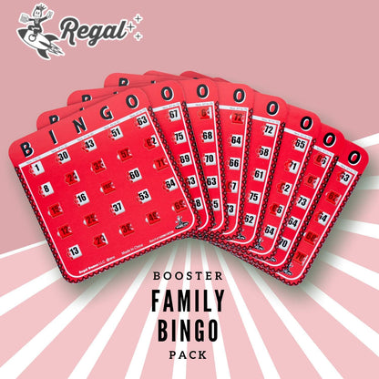 Regal Bingo Bulk Bingo Cards with Sliding Windows - Reusable Large Print Bingo Game Cards for Adults Large Group - 8 Pack, Yellow