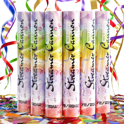 Confetti Cannon Party Poppers Gold,(6 pack) YESHOW Confetti Shooters Blaster for Birthday Graduation Wedding Christmas New Year’s Eve and Valentine's Day Any Celebrations