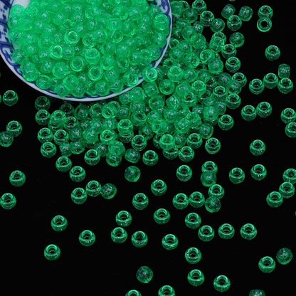 1000Pcs Glow in The Dark Pony Beads 9mm Plastic Kandi Beads Bulk for Friendship Bracelet Necklace Craft Jewelry Making Beads for Hair Braids 9 Color
