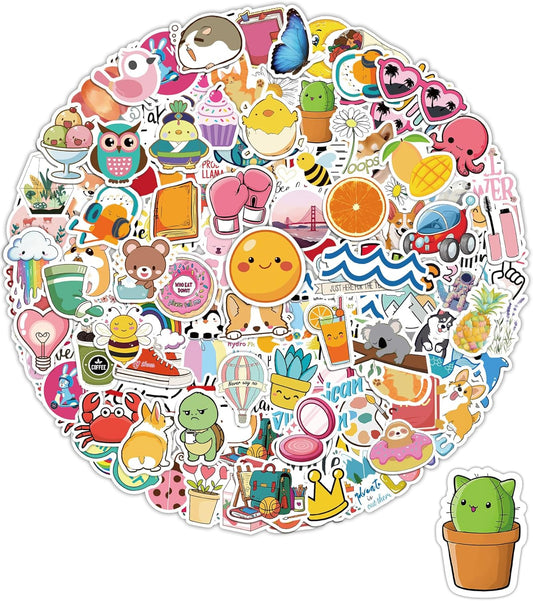 300 Pcs Stickers for Kids, Cute Water Bottle Vinyl Waterproof Laptop Stickers for Students Gifts School Supplies Classroom Teacher Prizes Stocking Stuffers Sticker Pack for Kids Girls Teens