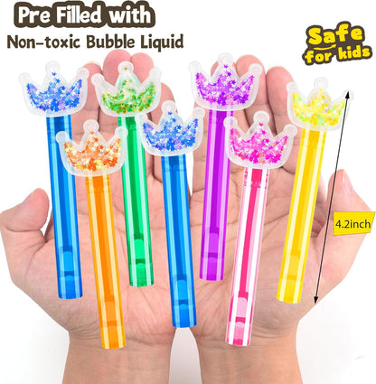 24PCS Animal Bubble Wands for Wild One Birthday Baby Shower Decorations Safari Jungle Theme Party Favors Supplies, Pinata Goodie Bags Filler, Classroom Prizes, Valentines Gifts, Easter Stuffers