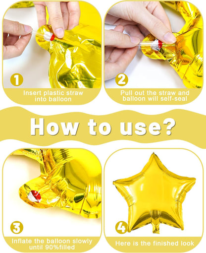 Lutoys Rose Gold Happy Birthday Party Decorations, Happy Birthday Banner, Rose Gold Foil Heart Star Confetti Balloons Curtain Backdrop Hanging Swirls Party Decor for Girls Women Princess