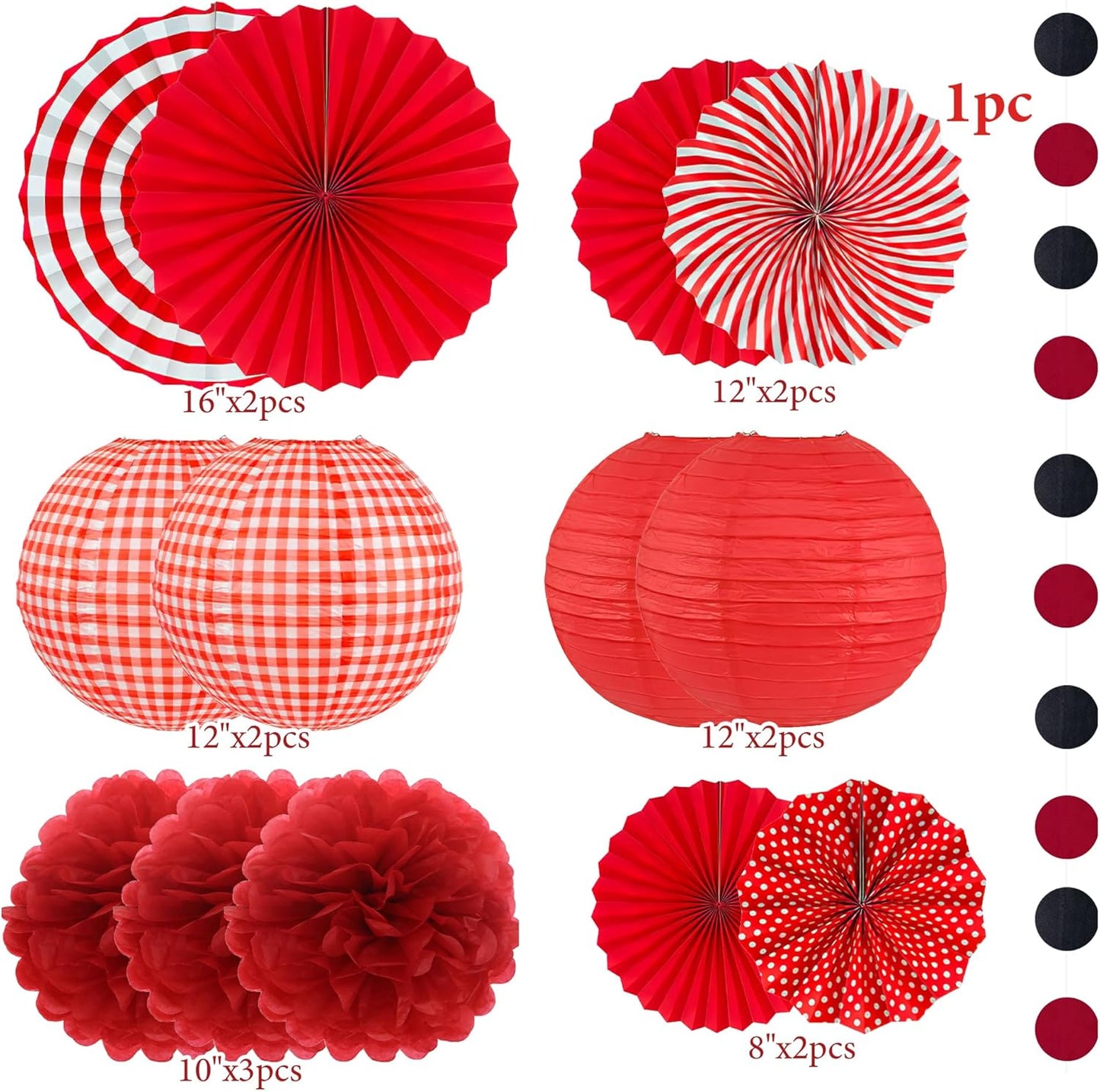 Tissue Paper Pom Poms - 23 PCS Dusty Blue Paper Flowers Pom Pom Kit Circle Dot Party Banner Hanging Swirl Party Decorations for Wedding Birthday Baby Shower Bridal Shower Tea Party