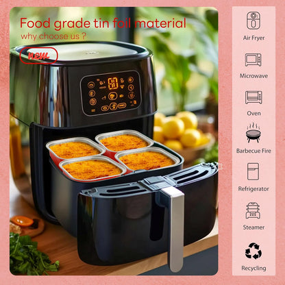 NPLUX 50 Pcs Mini Cake Pans with Lids and Spoons Aluminum Foil Mini Square Baking Cups with Lids Disposable Ramekins Cake Pans Dessert Cups for Wedding Mothers Day Gifts Party Favors(Pink,5oz)
