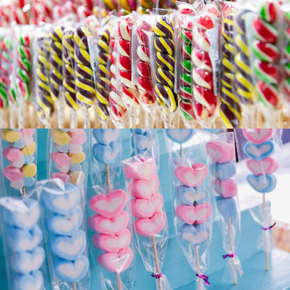 Cello Cellophane Treat Bags,5x7 Inches Clear Cellophane Bags 200 Pcs OPP Plastic Treat Bags with 200 Twist Ties for Gift Wrapping,Packaging Candies,Dessert,Bakery, Cookies, Chocolate,Party Favor