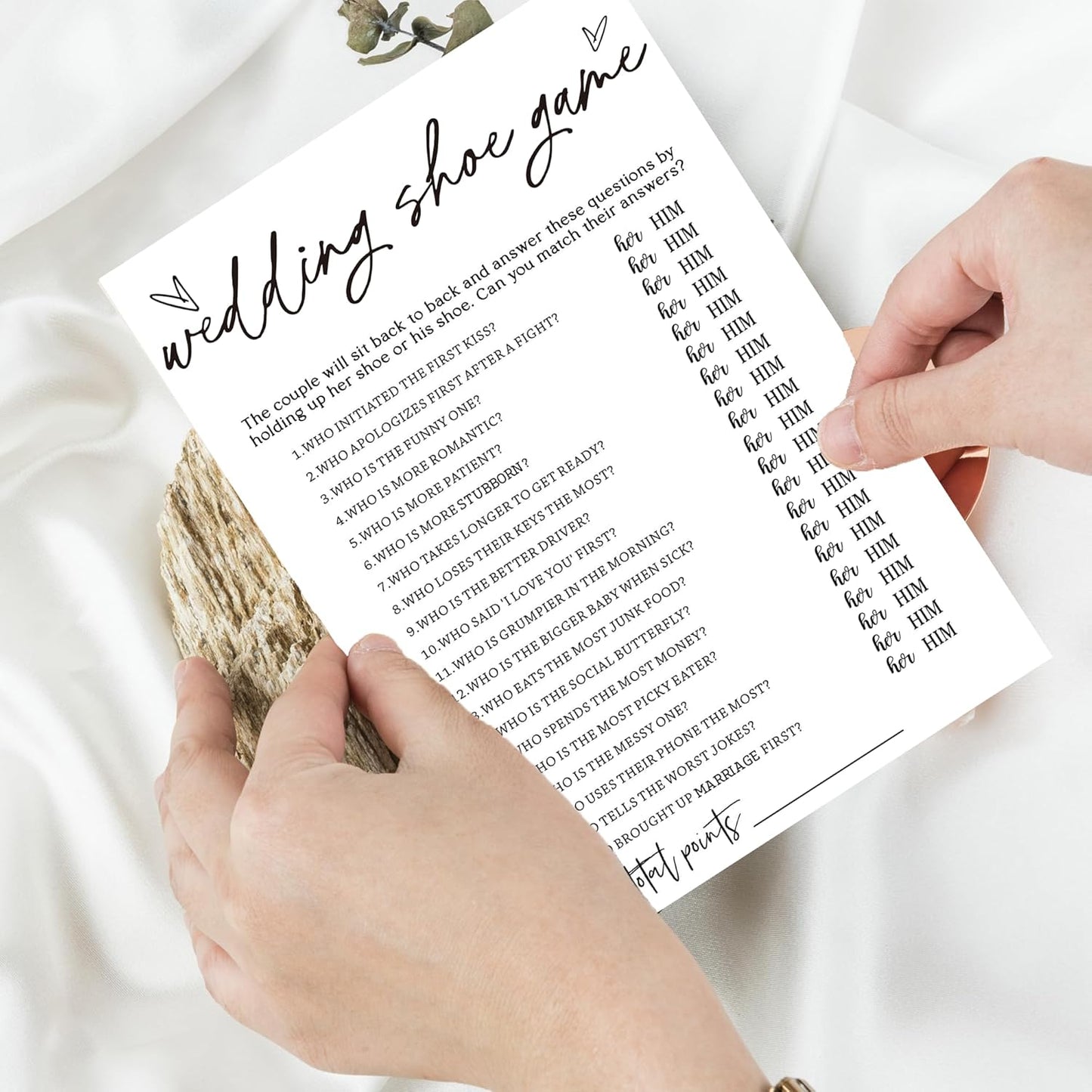 Bridal Shower Bingo, What Will The Bride to Be Receive, 25Pcs Bridal Bingo Game Cards, Engagement Party Games for Guests, Minimalist White Wedding Party Supplies - A18