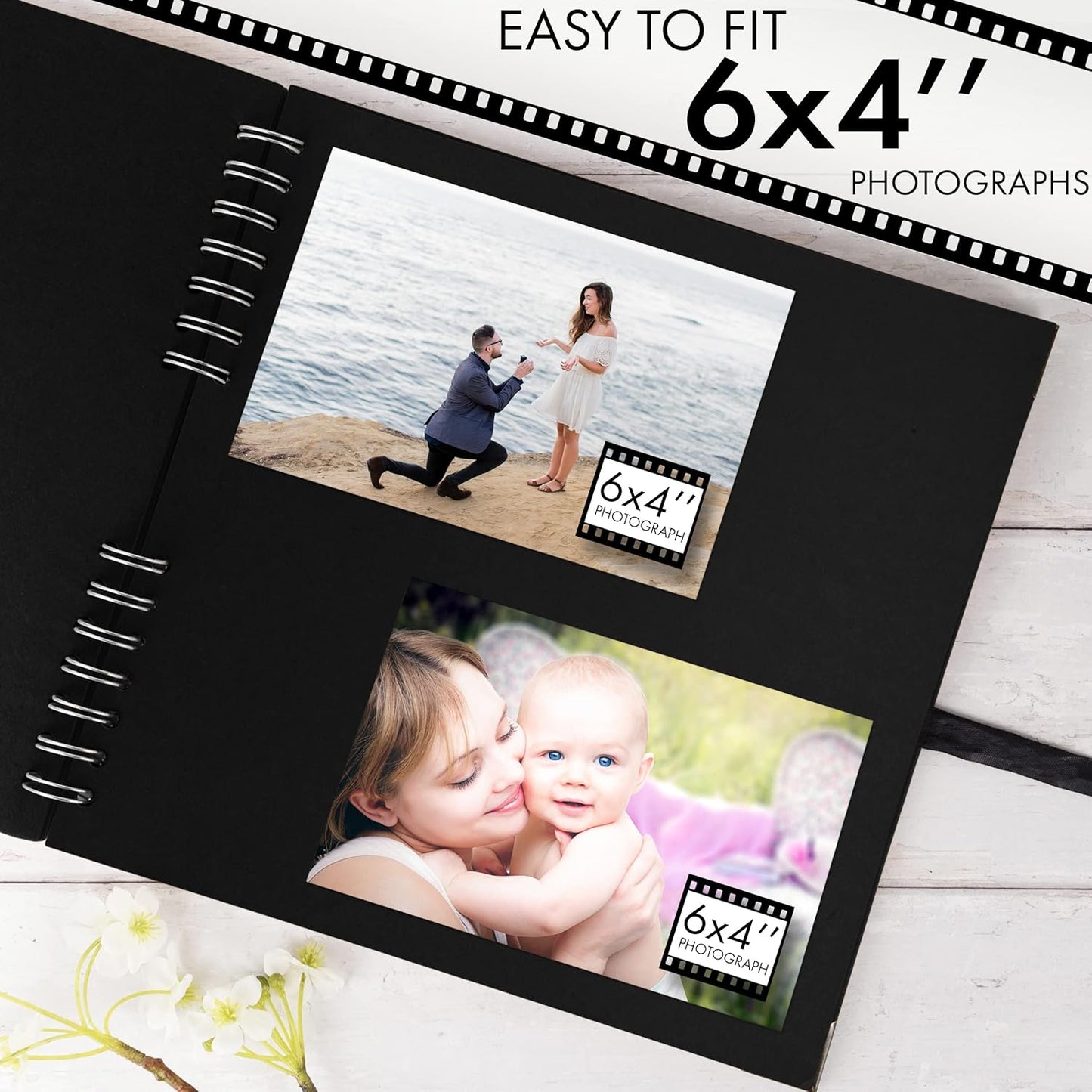 Bstorify Scrapbook Album 60 Pages (8 x 8 Inch) Brown Thick 200gsm Kraft Paper, Photo Album Scrapbook, Memory Book - Ideal for Your Scrapbooking Albums Art & Craft Projects