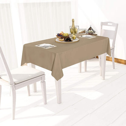 sancua Clear Plastic 100% Waterproof Tablecloth - 54 x 78 Inch - Vinyl PVC Rectangle Table Cloth Protector Oil Spill Proof Wipe Clean Table Cover for Dining Tables, Parties & Camping, Crystal Clear