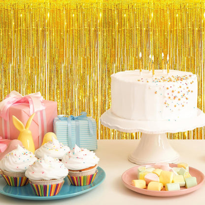 20 Pack Silver Foil Curtain Backdrop 3.2ft x 8.2ft Foil Fringe Backdrop Curtain Metallic Tinsel Foil Fringe Curtains Streamer Backdrop Curtains for Birthday Party Decorations Photo Booth (Silver)