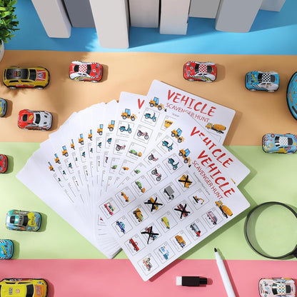 Hoolerry 30 Pcs Nature Scavenger Hunt for Kids Road Trip Game Car Spring Summer Easter Scavenger Hunt Cards Travel Activities Camping Games Outdoor Indoor Seek Activity for Kids Adults(Nature)