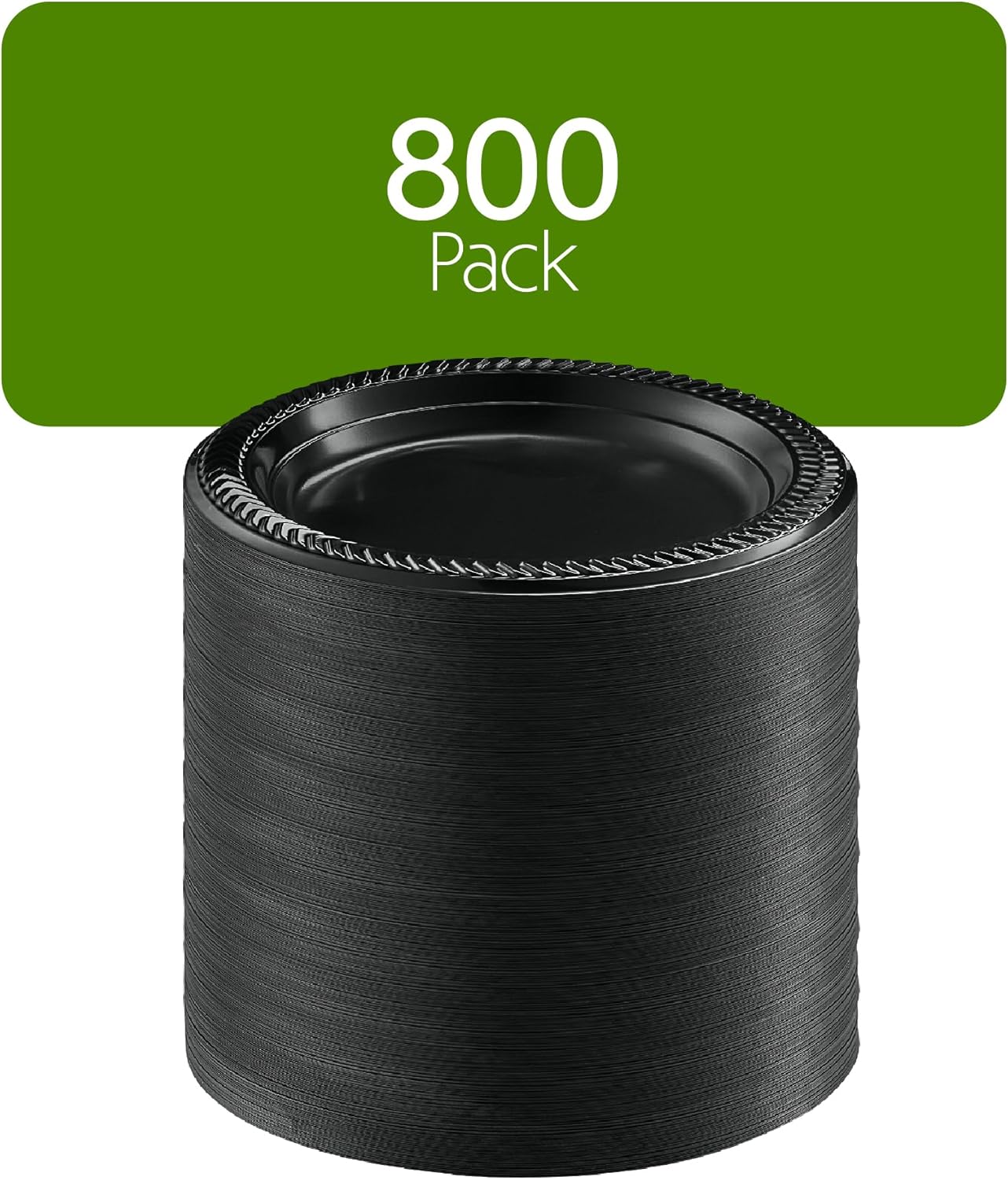 PLASTICPRO 100 PCS Black Plastic Bowls Light Weight 12 oz Plastic Soup Bowls Black Salad Plates Disposable for Party and Wedding
