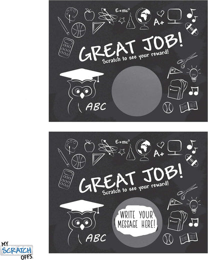 My Scratch Offs - Customizable Scratch-Off Cards Graffiti Design for Prizes, Classroom Rewards & Teacher Supplies, 50 Pack
