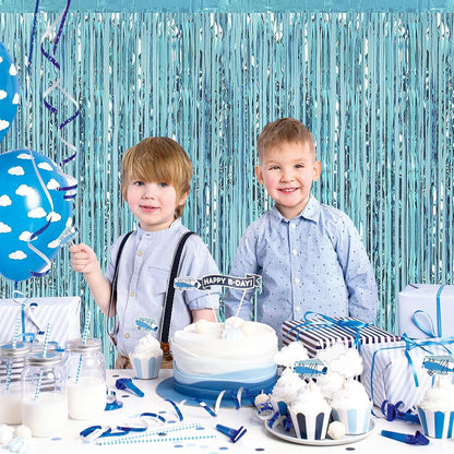 Silver Fringe Curtain Party Streamers, 12 Pack 3.3ft x 8.2ft Foil Curtain Backdrop Tinsel Foil Fringe Curtains Photo Booth Backdrop Streamer for Birthday, Wedding, Baby Shower, Disco Party