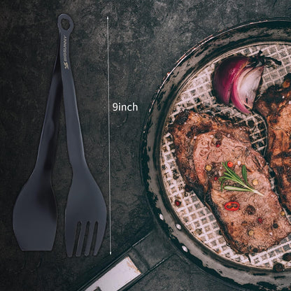 Mini Appetizer Tongs Stainless Steel Set of 4, MSY BIGSUNNY Small Serving Tongs, 6 Inch(15.2cm, Silver)