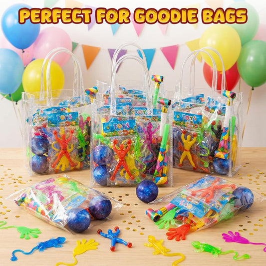 AMOR PRESENT 48PCS Stretchy Sticky Toy Party Favors, Party Table Favors Set for Kids Classroom Treasure Box Carnival Prizes Bulk Pinata Stuff Toys