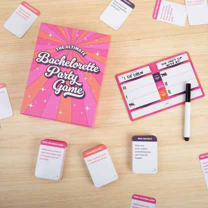 The Ultimate Bachelorette Party Game [Card Games with 150 Prompt Cards | Scavenger Hunt | Party Card Game for Girls Night Out, Bachelorette Party, & Bridal Shower | Great Gift for Bride | Ages 17 Up]