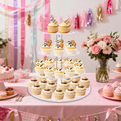 Acrylic Cupcake Tower, 7-Tier Round Cake Stand for 100 Cupcakes, Dessert Display for Parties & Weddings