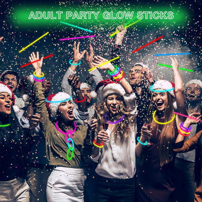 JICUICUI Glow Sticks Bulk Party Pack- Ultra Bright 50pk Glow in the Dark Party Supplies, Neon Party Favors, Glow Sticks Party Supplies Glow Necklaces and Glow Bracelets with Connectors