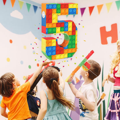 Hooqict Mexican Pinata with Blindfold and Bat Stick Party Pinata for Fiesta Carnival Cinco de Mayo Decorations Kids Adults Mexican Party Games Birthday Party Supplies
