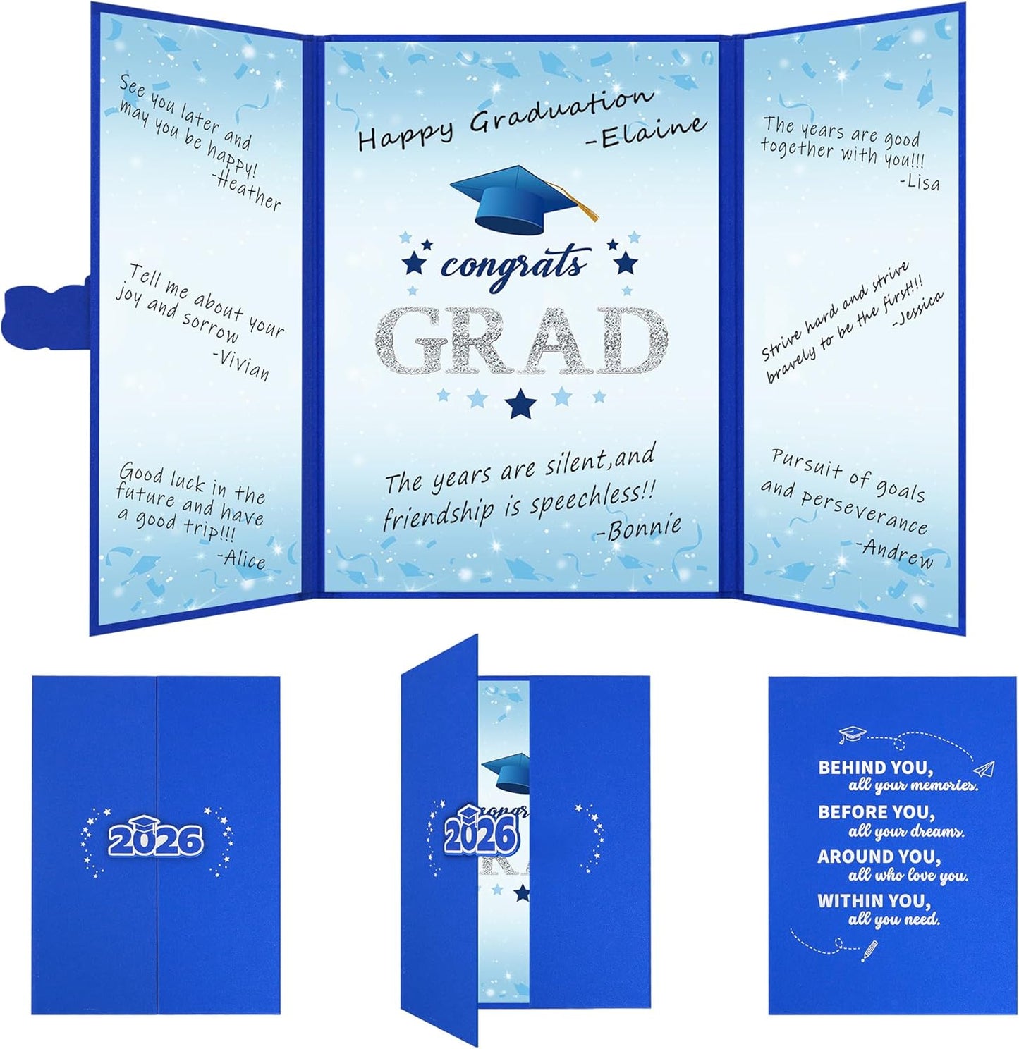 Vlipoeasn 2026 Graduation Guest Book Alternative, Black Gold Class of 2026 Graduation Party Decorations, Graduation Signature Book for 2026 College High School, Unique Graduation Gifts for Friends