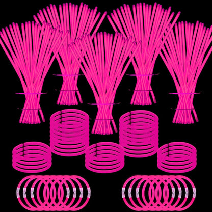 500 PCS White Glow Stick Bracelets Necklaces 8" Glowsticks with Connectors Bulk Glow in The Dark Party Supplies Light Up Neon Party Favor for Christmas NewYear Valentine’s Day Wedding