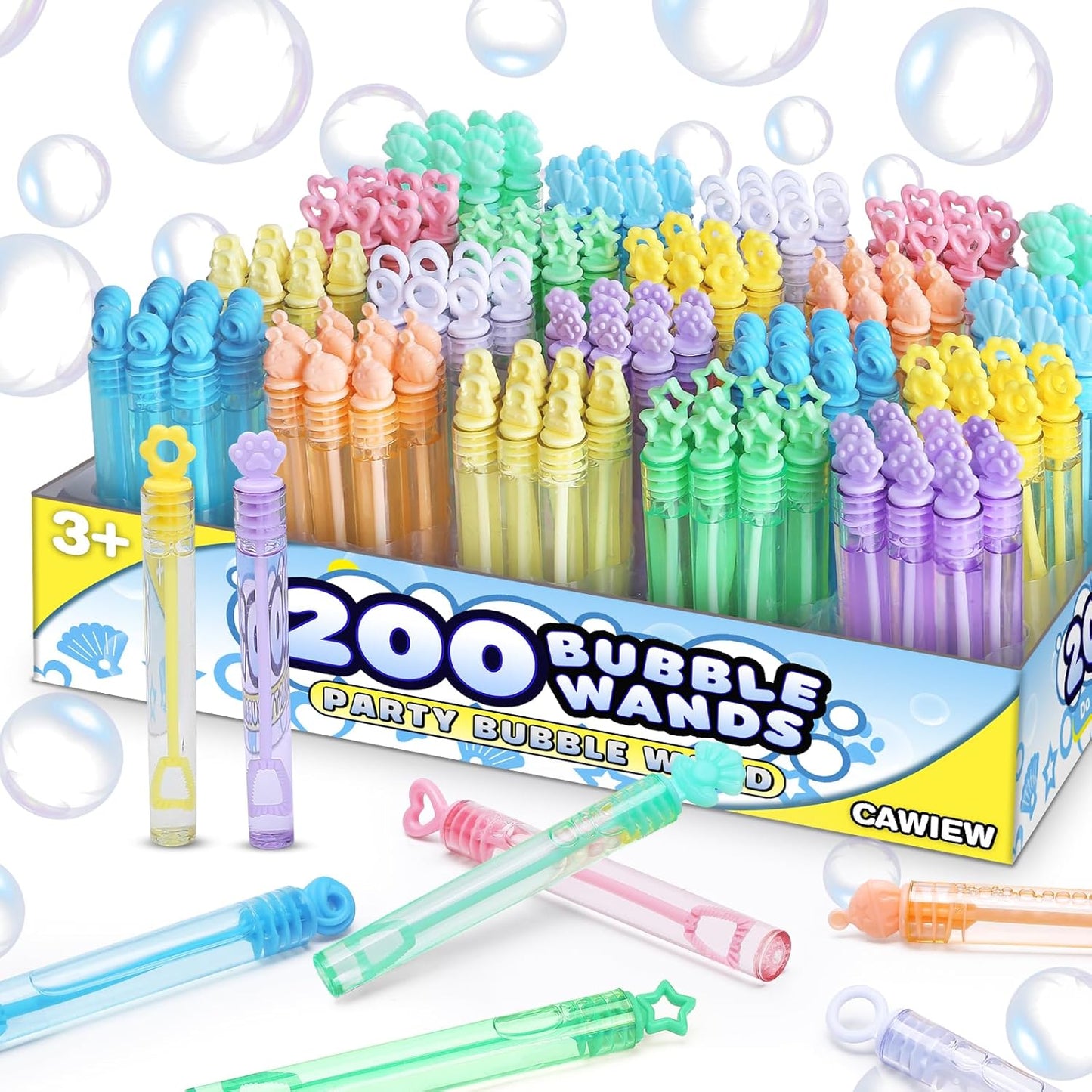 Bubble Party Favors for Kid, 30 Pack Mini Bubbles Bulk with Gift Box, Pastel Bubble Wand Sticks Toy for Party Supplies, Birthday, Wedding Decorations, Goody Bag Fillers Stuffers, Carnival Prizes