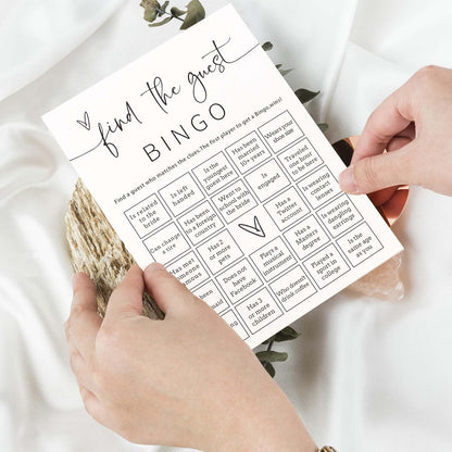 Bridal Shower Bingo, What Will The Bride to Be Receive, 25Pcs Bridal Bingo Game Cards, Engagement Party Games for Guests, Minimalist White Wedding Party Supplies - A18