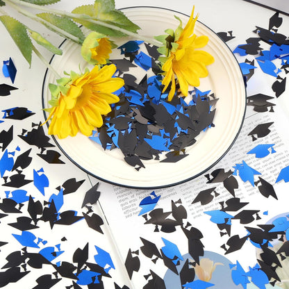 Silver and Blue Graduation Confetti 2026, 1000 Pcs Class of 2026 Table Centerpiece Grad Confetti for 2026 Graduation Party Decorations Supplies