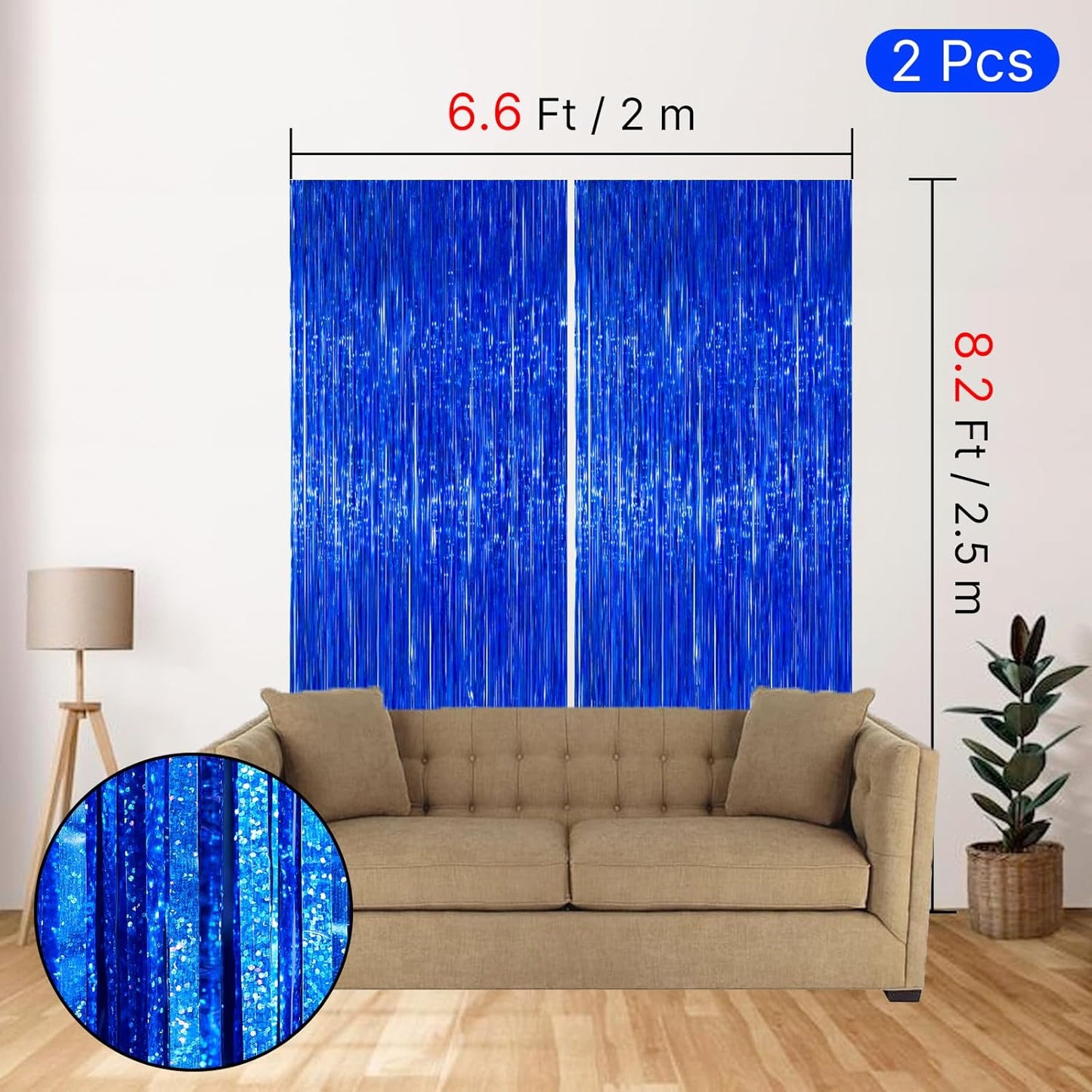 PartyWoo Silver Streamers 3pcs Tinsel Backdrop 8.2FT Metallic Tinsel Foil Fringe Streamer Curtains Party Photo Booth Backdrop for Graduation Baby Shower Bachelorette Wedding Disco Party Decorations